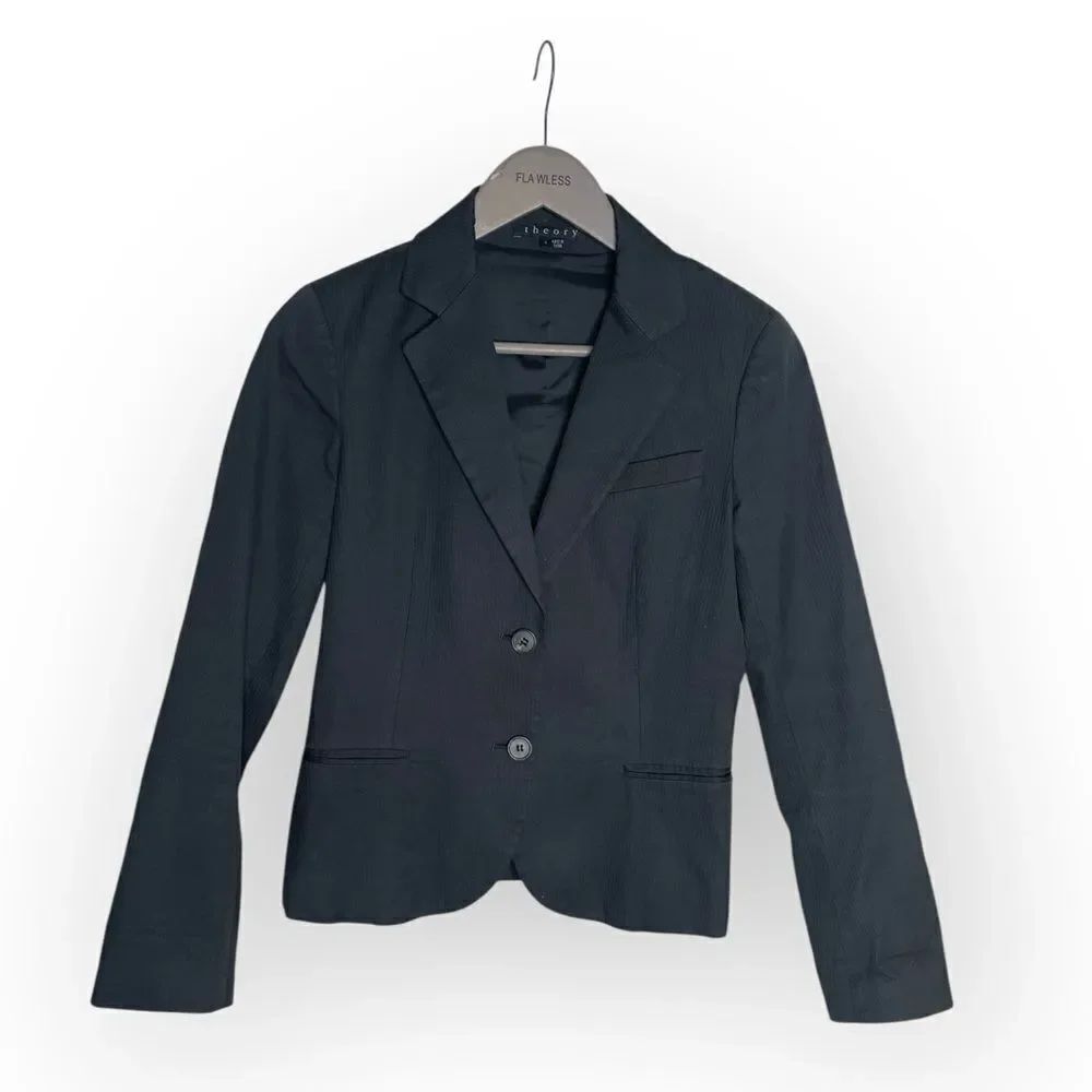 Theory Isarona Post Blazer Jacket in Dark Brown